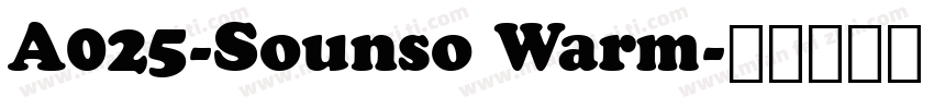 A025-Sounso Warm字体转换